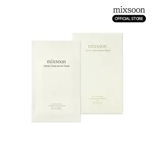 [mixsoon Official Shop] Master Deep Barrier Sheet Mask (5EA) - Korean Skincare Moisturizer, Hydrating Sensitive Skin Mask with Centella Asiatica, Madecassoside, Ceramide NP for Smoother Glass Skin