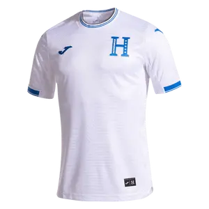 Honduras Men's Home Jersey - White, Short Sleeve, Designed for Home Use, Ideal for Casual Outings and Sports Activities