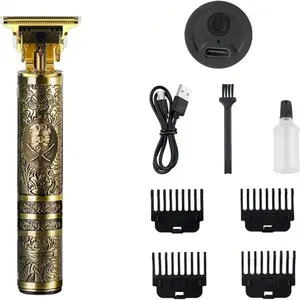 Hair Clippers,Beard Trimmer For Men, Cordless T9 Trimmer Men T-Blade Skeleton Heavy Hitter Men Hair Cutter 0mm Baldheaded Finish Cutting Machine For Barber