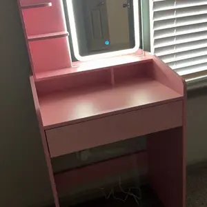 [DealsForYouDays] Vanity Desk with Mirror Lights 9 Drawers 6 Storage Shelves Dressing Table Power Outlet 3 Color Modes 10 LED Bulbs for Girls Bedroom,Gift for Daughter, Wife & Mom – Girls Bedroom Essential,dorm essentials,home decor