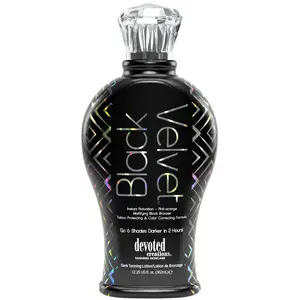 Devoted Creations Black Velvet Anti-Orange Mattifying Black Bronzer Tanning Lotion – 12.25 oz Matte Skincare