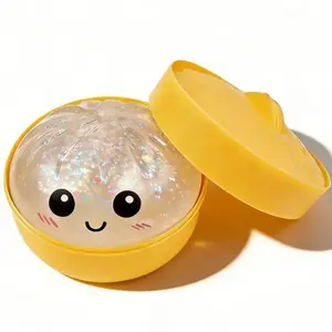 Giant Glitter Dumplings, Giant Dumpling Soft Silicone Toys, Giant Rainbow Dumplings Cute stress relief and anxiety reduction, comes with steamer basket Adult soft squeezable stress-relief dough Perfect giftGift