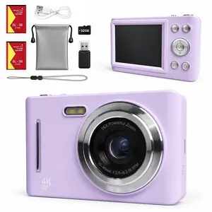High-Definition Digital Camera, Student Beginner 16x Zoom, Anti-Shake, 2.8-Inch Screen, Portable with 32GB Card, Dual Battery, Ideal for Travel