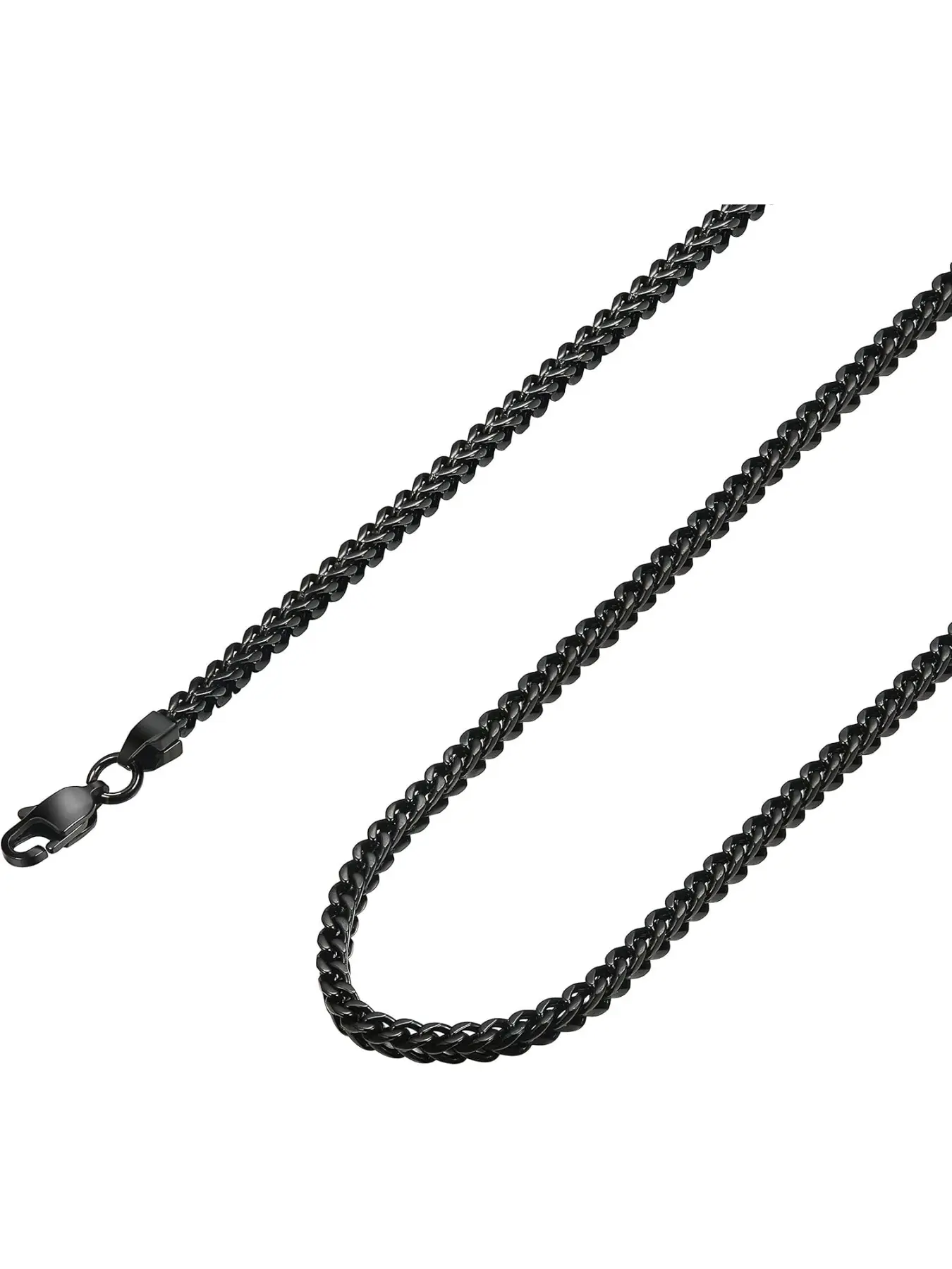 3-6mm Curb Chain Cuban Link Design Necklace for Men Women Stainless Steel Biker Punk Style 18.0-30.0 inches Silver Black Gold Tone Metal Chain Necklace Chain Jewelry