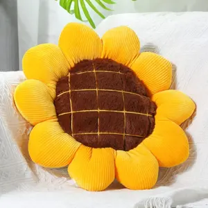 Flower Plush Pillow, Sunflower Pillow Soft & Comfortable Sunflower Cushion Sun Flower Plush Toy Home Bedroom Shop Restaurant Decor