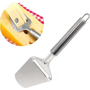 Stainless Steel Handheld Multi-Functional Cheese Slicer - Silver Non-Stick Slicer Suitable For All Types of Cheese, Ideal For Daily Home Kitchen Cooking