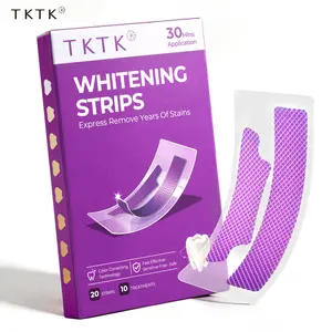 TKTK Brightening Strips - Color Correcting Technology, Purple Teeth Brightening, 10 Treatments (20 Strips), Peroxide-Free