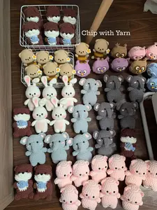 Handmade Chunky Yarn Crochet Plushie  Cute Amigurumi Animal Desk Buddy & Gift"