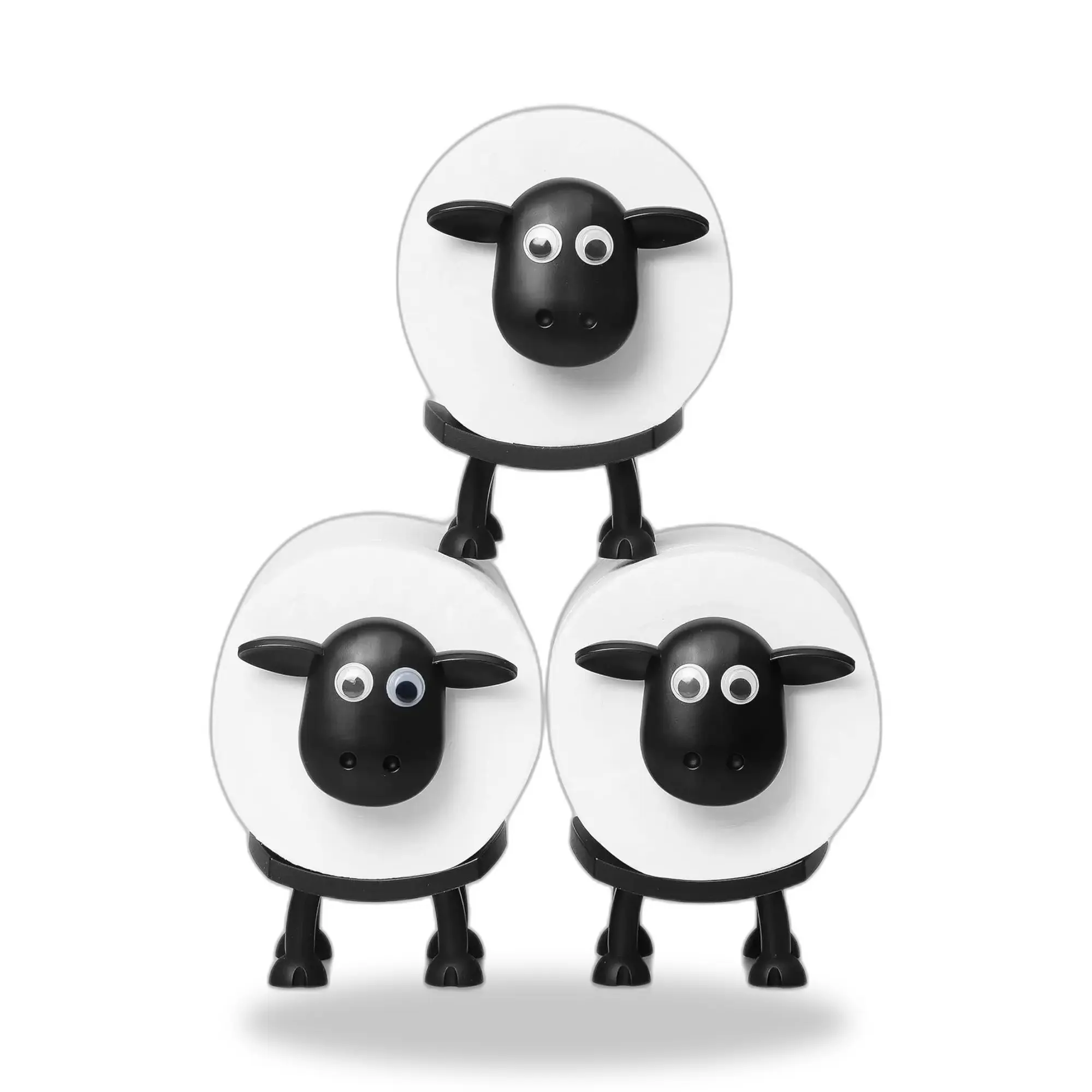 Fluffy Sheep Toilet Paper Organizer - 1, 2, 3, 6 or 10 Pack - Funny Farmhouse Bathroom Decor Supplies, Cute Novelty Tissue Holder, Quirky Home Accessory Gift for Bathroom Gadgets, Bathroom Organizers, Toilet Accessory Bathroom Essentials Accessories sohoc