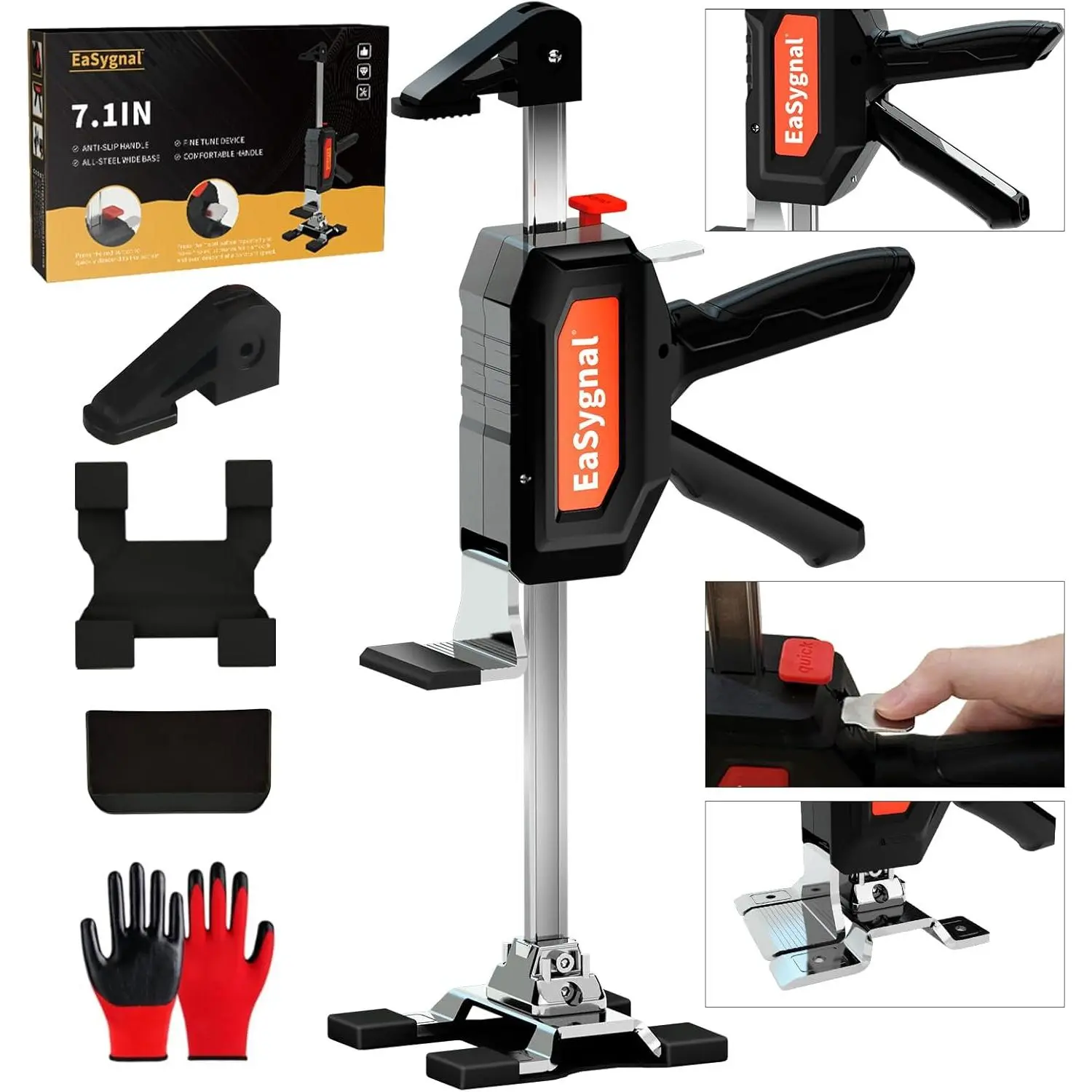 2025 New Hand Lifting Jack Tool,Furniture Jacks for Heavy Furniture,Stainless Steel Furniture Lifts with Dual-Speed Descent,cabinets Door Windows Construction Jack & Flooring Installation