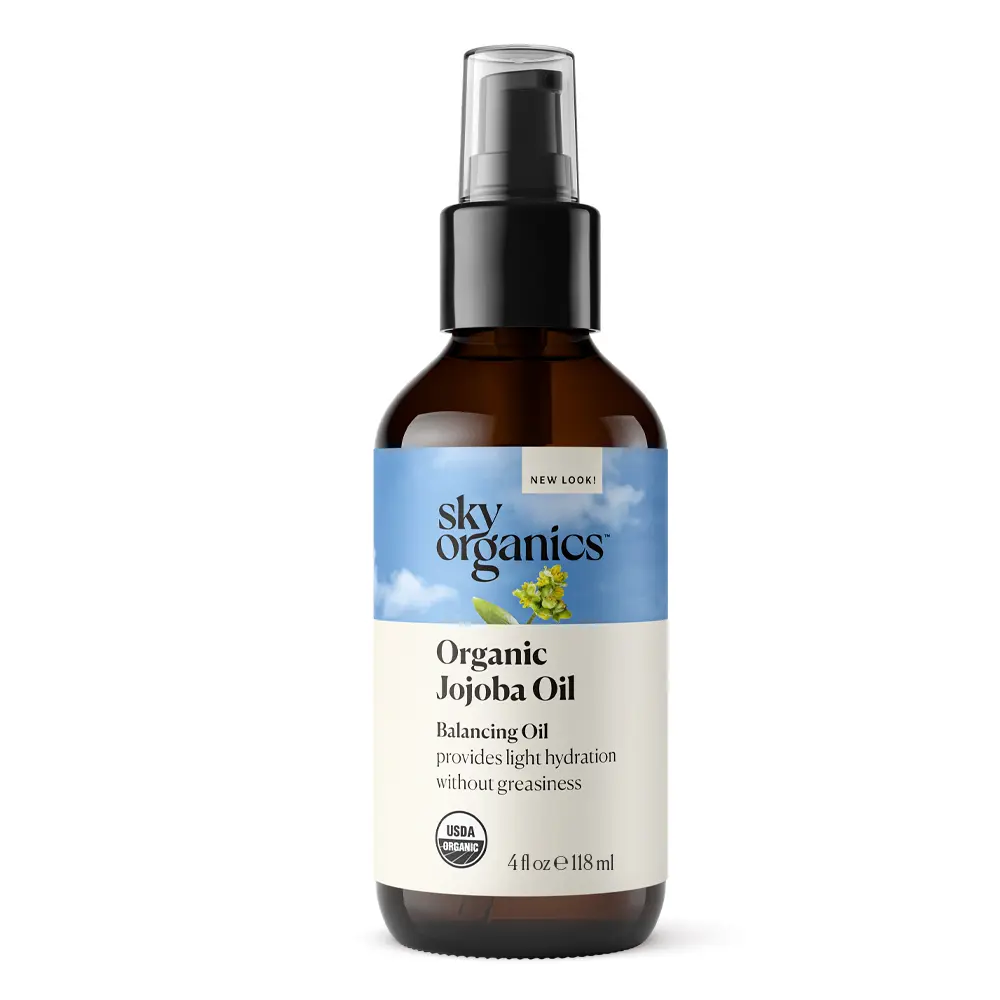 Sky Organics Jojoba Oil for Face 4oz, Light Hydration, Helps Reduce Excess Oiliness for Oily, Combination Skin, Lightweight Hydrating Moisturizer