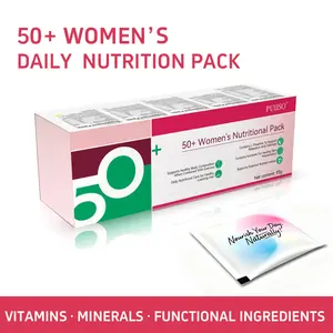 Puiiso Women’s 50+ Vitapak, 5-in-1 Multivitamin Pack, HealthyHormones,Anti-fatigue, anti-inflammatory, reduces oxidation, provides energy to the skin, relieves stress, and improves blood circulation.Brain Health, Metabolism, Bone Strength,30 Servings
