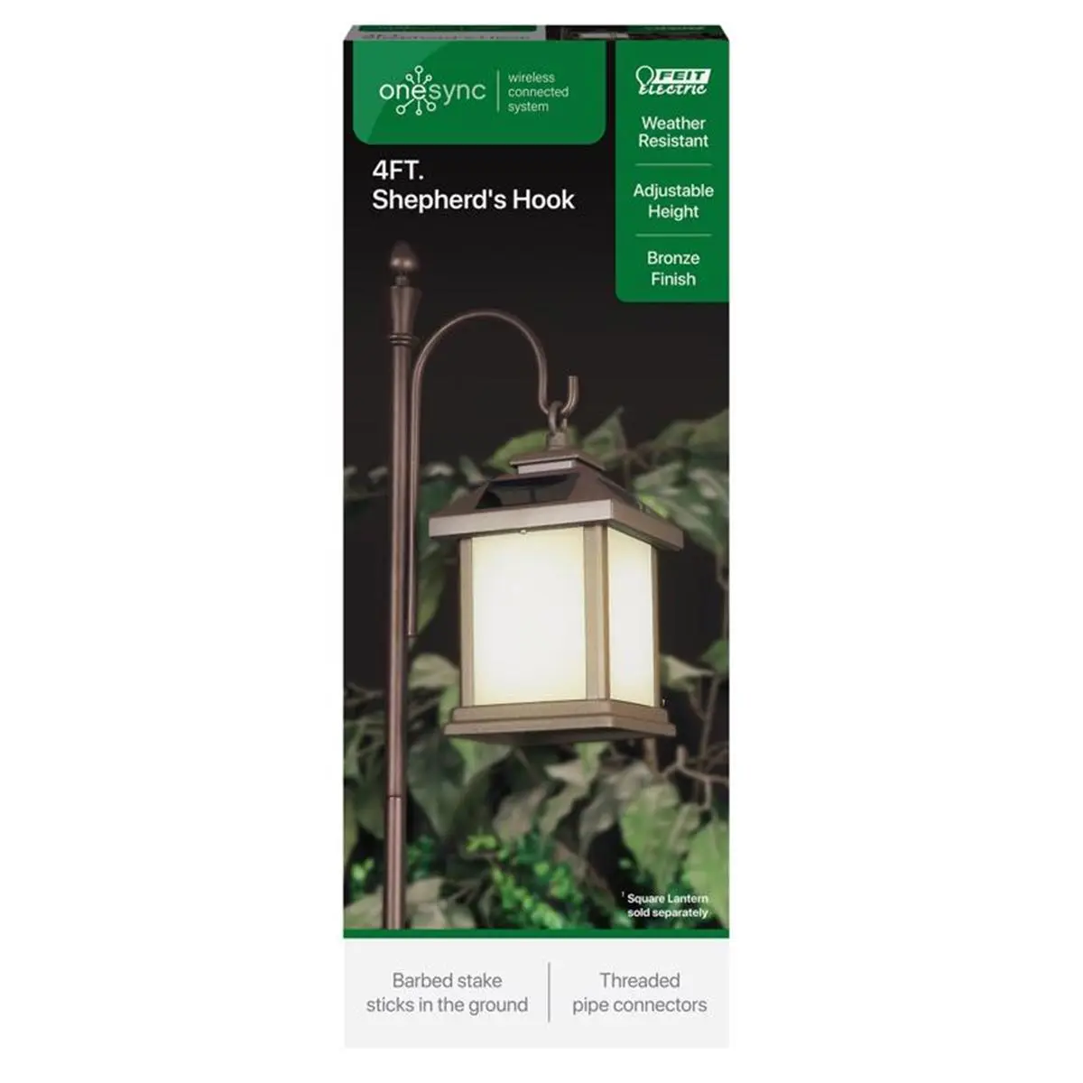 212 MAIN 48 in. Bronze Metal Shepherd's Hook - Weatherproof Decorative Fastener for Outdoor Lighting, Hardware Installations