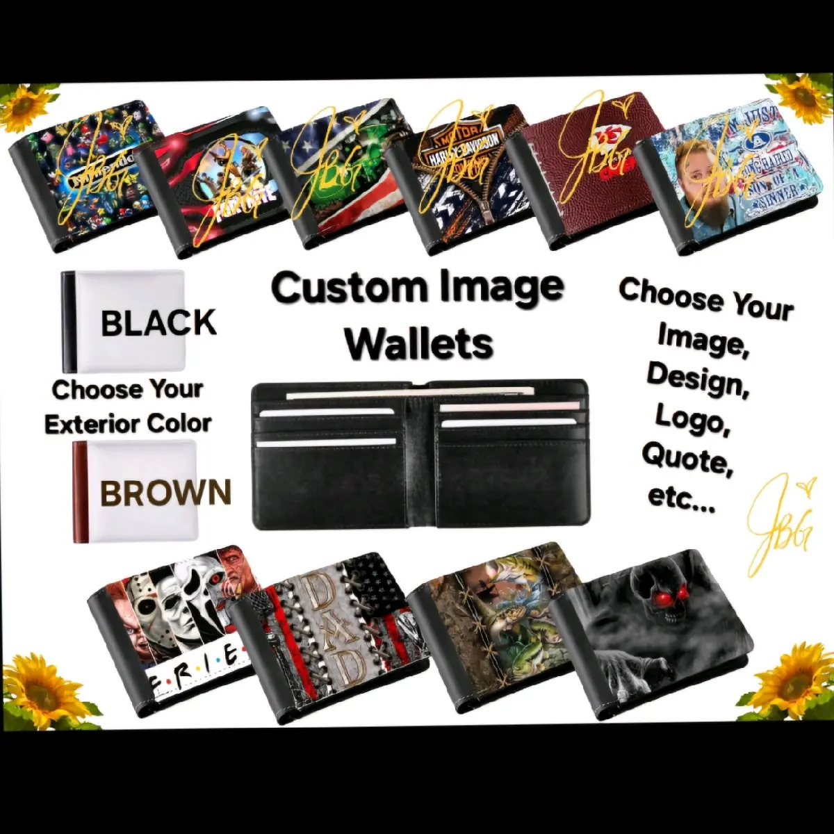 Bi-Fold Wallet, Sublimation Wallet, Custom Image Wallet, Family Images, Money Wallet, Any Image, Any Design, Gift, Popular Gifts, for All Ages, Dad, Grandpa, Papa, Husband, Brother, Son, Him, Her, Anyone.