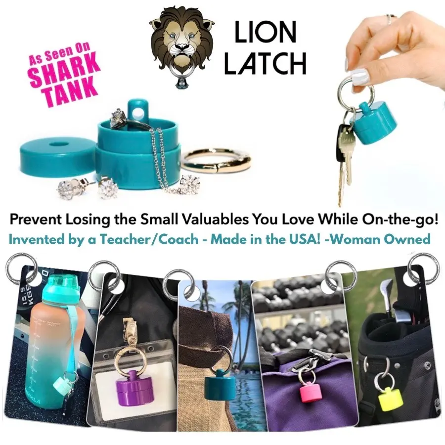 Lion Latch OFFICIAL Shark Tank - travel jewelry box - ring box -  ring holder - jewelry organizer Mini Trinkets