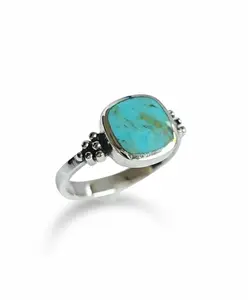 Sterling Silver Genuine Turquoise Bohemian Ring