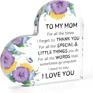 Mother's Day Gifts for Mom from Daughter Son, Birthday Gift for Mom, Acrylic Desk Decor Home Office Decor Thanksgiving Birthday Gifts for Mom, Acrylic Plaque Sign, Acrylic Vintage Plaque Decor