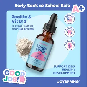 JoySpring LingoLeap Speech Learning Natural Supplement for Kids – Zeolite Drops with B Vitamins and Premium Botanical Extracts To Support Focus, Memory, and Everyday Learning