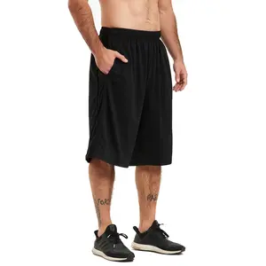Men's 12" Athletic Shorts Long Basketball Workout Shorts Below Knee Loose-Fit with Pockets for Casual Summer Wear