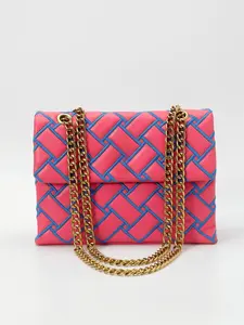Trendy Crossbody Shoulder Bag, Casual Plain Design, Large Capacity, Chain Letter Pattern, All-Season Urban Shopping Bag for Women
