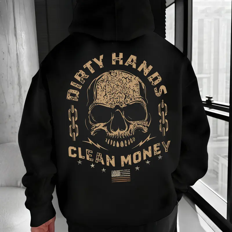 Dirty Hands Clean Money Hoodie – Blue Collar Work Ethic T Shirt, Gen X Working Class Sweatshirt.