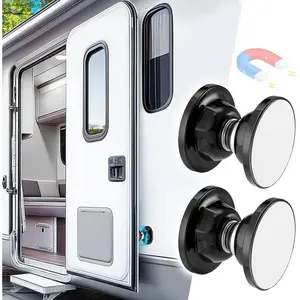 RV Door Holder - 2 Pack Camper RV Door Catch to Keep Doors Open in Breeze, Easy to Install, with Adhesives & Screws, Sturdy Stopper for Trailer RV Accessories