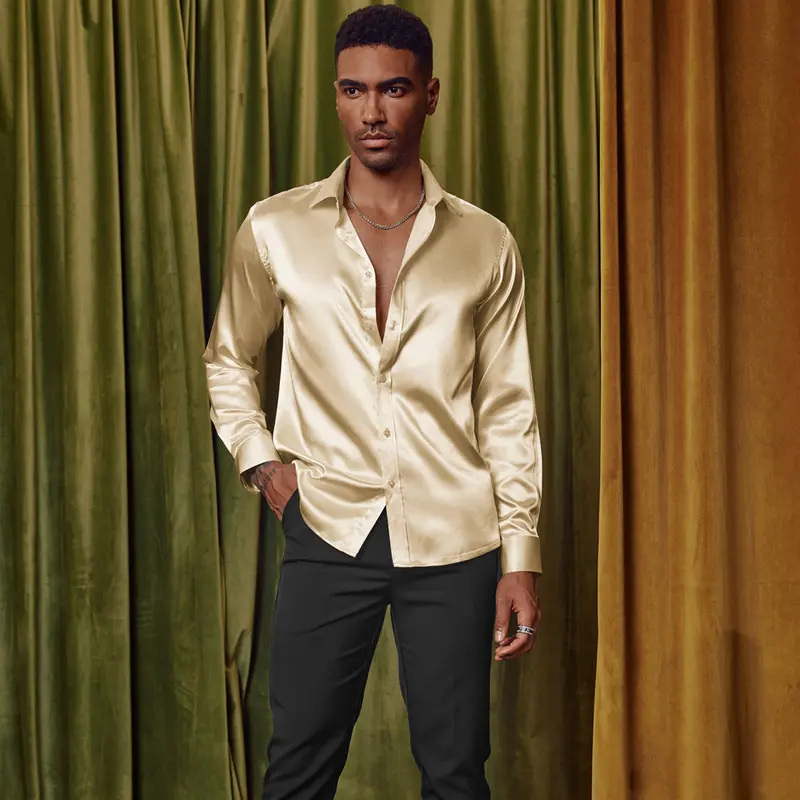 gold shirt men - TikTok Shop