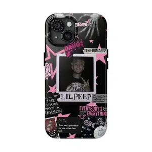 Lil Peep Rapper Phone Case, Lil Peep Crybb Merch Cover, Compatible For iPhone 17 16 15 14 13 12 11 for Samsung Phone Case| Gifts For Fans Men Women|Tough phone case | Gifts For Fans Men Women|Halloween gift