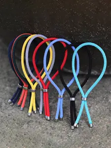 Unisex Nylon Rope Bracelet, Adjustable Milanese Knit String, Sliding Closure, Perfect Gift for Yoga Friendship Couples