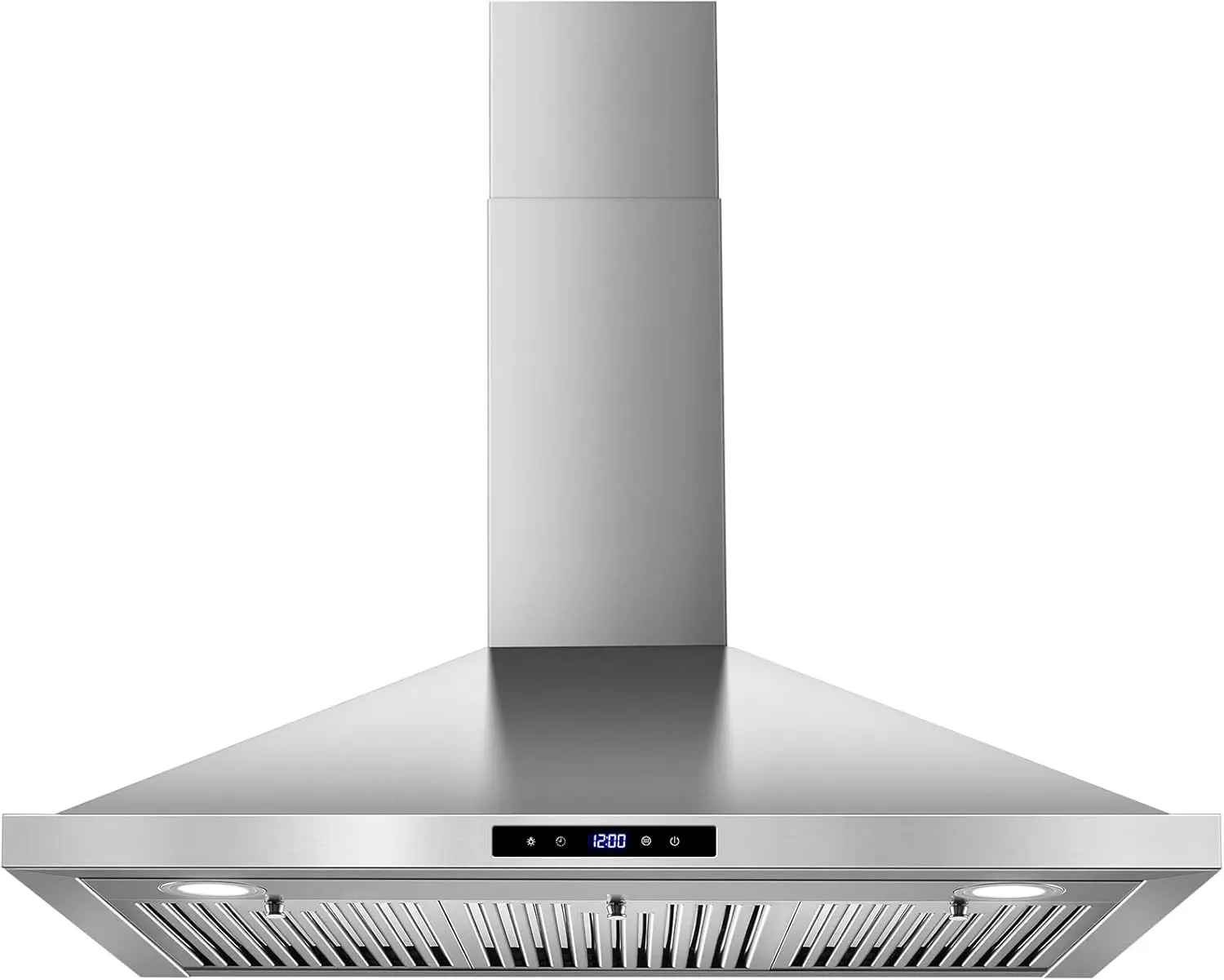 36-in Wall Mount Range Hood for Home Kitchen Appliances, 700 CFM 430 Grade Stainless Steel Exhaust Fan with Ducted/Ductless Convertible Duct, 3 Speeds, Touch Screen Control, Metal Filter, LED Light, Damper, 700 To 799 Cfm