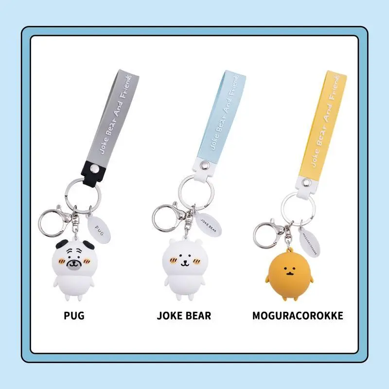 JOKE BEAR and Friends Cute Keychains, Cute Cartoon Keychain for Daily Life & Outing, Trendy Bag Pendant Decoration,Great Gift, Back To School