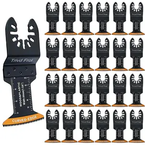100Pcs Curved-Oscillating Tool Blades Oscillating Saw Blades Wood Multitool Blades Compatible with,,,,