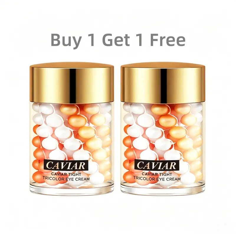 【Buy 1 Get 1 Free】Caviar Tight Tricolor Eye Cream - For the look of Puffiness & Bags, Wrinkles, Fine Lines and Dark Circles, Anti Aging Skin Care for Men & Women with Hyaluronic acid