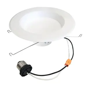 Bulbrite Pack of (4) 14 Watt Adjustable 5/6" Integrated LED Recessed Downlight with E26 Quick Connect Adaptor 3000K Soft White Light 1100 Lumens