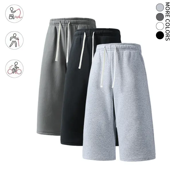 3-pack summer pants: street-style 7/8 drawstring shorts with side pockets; hip-hop style, comfortable loose fit for travel; breathable and comfortable, suitable for everyday streetwear and casual gatherings.