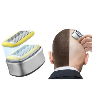 MAKEPOLO 5 Rzors At-Home Bald Shave Men's Razor with Bi-Directional Blades for Scalp Arms & Legs Efficient Shaving Experience Easy Clean Durable Sharp Blades Hair Removal
