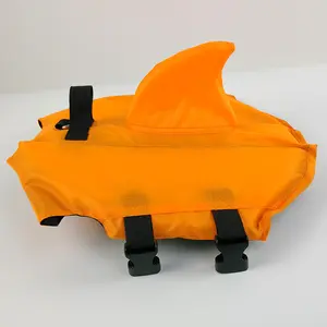Shark Fin Design Dog Life Jacket, Buoyancy Swim Vest with Double Safety Clips, Pet Flotation Device for All Sizes