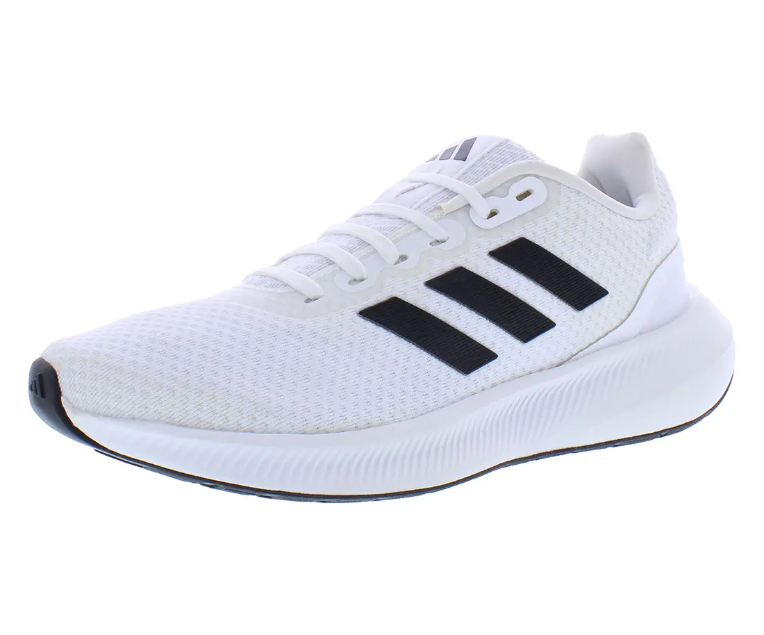 Women's Adidas Runfalcon 3.0 Lace-Up Sneakers, Mesh Upper, Lightweight Synthetic Construction, Striped Sports Footwear for Running