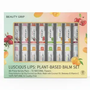 20 & 40 Count Lip Balm Bulk - Vegan Friendly Hydrating Lip Balm for Men & Women, Kids - 0.15 Oz - Pack of 1 - Lip Care - Perfect for Easter ValentinesGifts