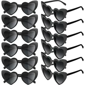 12 Pair Heart Sunglasses Bulk Bachelorette Sunglasses Heart Shaped Eyeglasses Party Favor for Women Summer Holiday