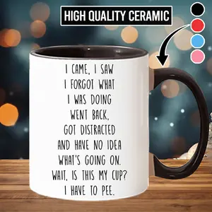 I Came I Saw I Forgot What I Was Doing Funny Coffee Mug, ADHD Sarcastic Funny Mugs, Funny Ceramic Coffee Mug For Office, Stylish Drinkware, Funny Gift For Friends, Coworkers, Birthday Gifts - scs12242