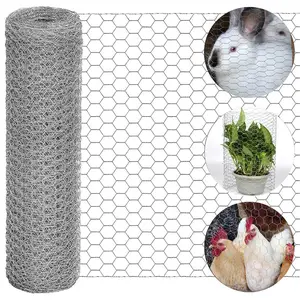 Plant Mesh, Chicken Mesh, Hexagonal Galvanized Mesh, Garden Fence Barrier Easy Installation for Craft Projects, Pet Rabbit Chicken Fencing, Garden Supplies