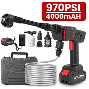 portable d, Portable Power Washer with 6-in-1 Nozzle, 48Vf Hand Held Pressure Washer with Battery, Electric Power Cleaner for Car, Garden, Home for power washer electric pressure washer