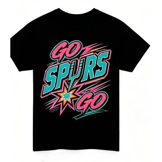 Spurs Fan Basketball T-shirt - Sports Top for Game Day Atmosphere