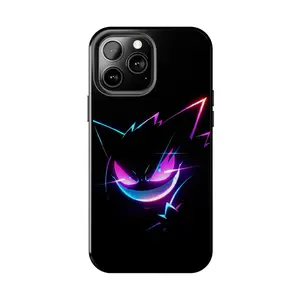 Shadow Pokemon Gengar Anime Case for iPhone 17-7 Pro Max Plus & Samsung Galaxy S26-S21 Ultra Plus - Neon Ghost Shadow Graffiti Aesthetic Phone Cover unisex