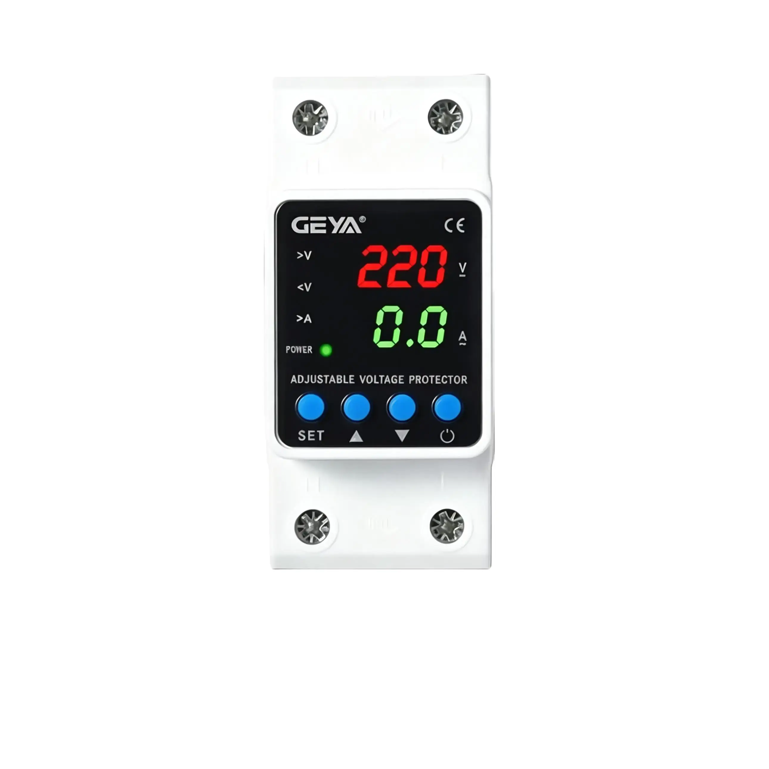 Protector de Voltaje 40A/63A 220V/110V  Protector Ajustable de Sobretensión y Bajtensión | Pantalla Digital | Montaje en Carril DIN