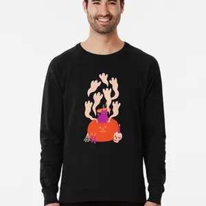 Haunted Jack-o'-lantern Lightweight Sweatshirt Comfy Trendy Hoodie & Sweatshirt.Cuddly Hoodie- Soft & Warm Fall Sweater - Adorable Everyday Look