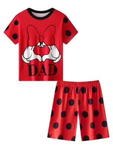 Girls' Polka Dot Pajamas Set for Ages 1-8, Soft & Comfortable Sleepwear for Summer, Perfect for Home & Outdoor Use