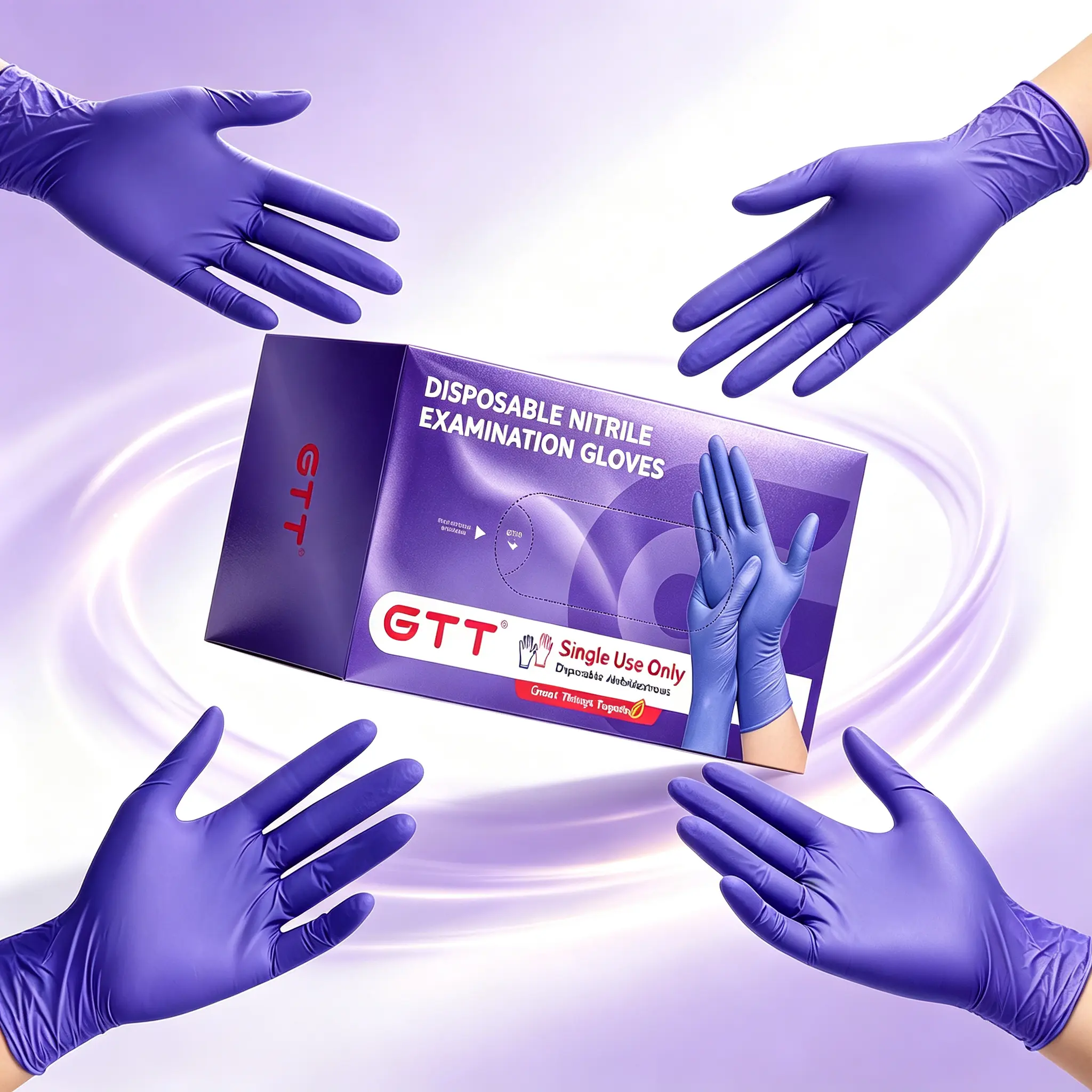 5.5 Mil Food Grade Disposable Nitrile Gloves, 100/400Pcs, Latex-Free, Powder-Free, Waterproof, Touchscreen-Compatible, Textured Grip, Hypoallergenic, Prop 65 Safe, Comfortable for Sensitive Skin, Cleaning, Kitchen, Auto Repair, Household