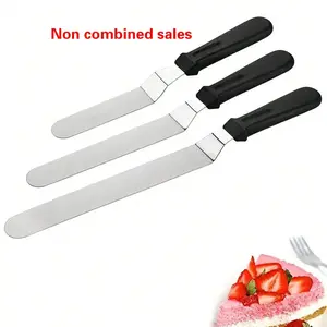 3 PCS Stainless Steel Cake Decorating Spatula Set 10.51 12.48 14.45 Inch Long Handle for Frosting & Cakes Baking Tool Viral TikTok Hack